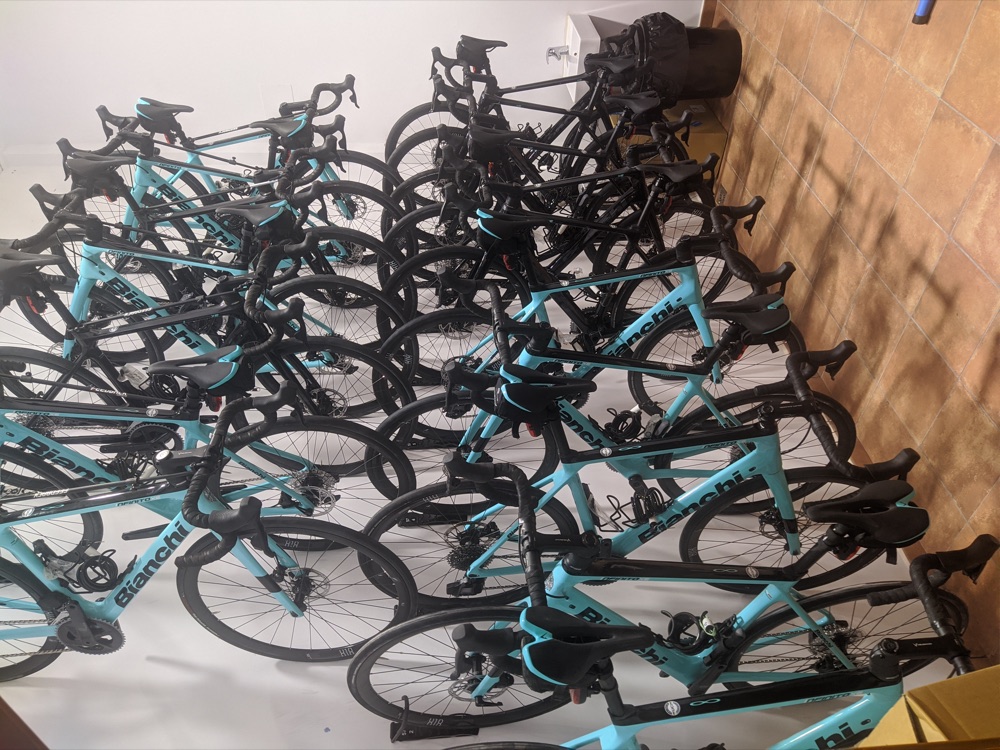 Road bikes prepared at Coll de Rates Cycling in Calpe
